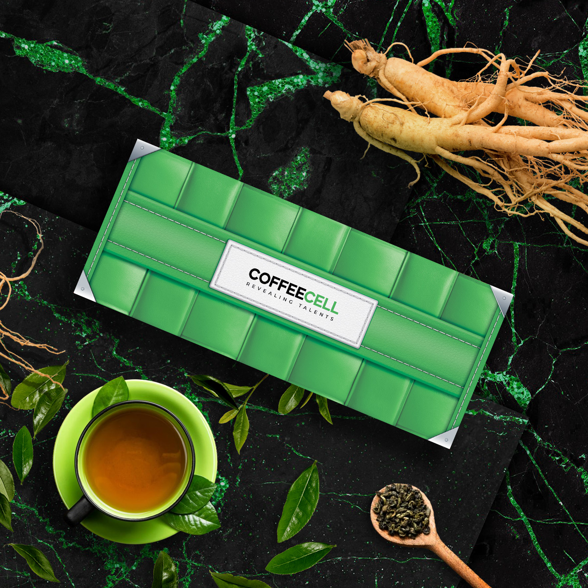 green tea box